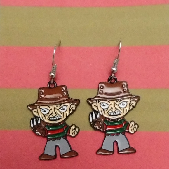 New Freddy Krueger Nightmare on Elm St. Earrings - Picture 1 of 4